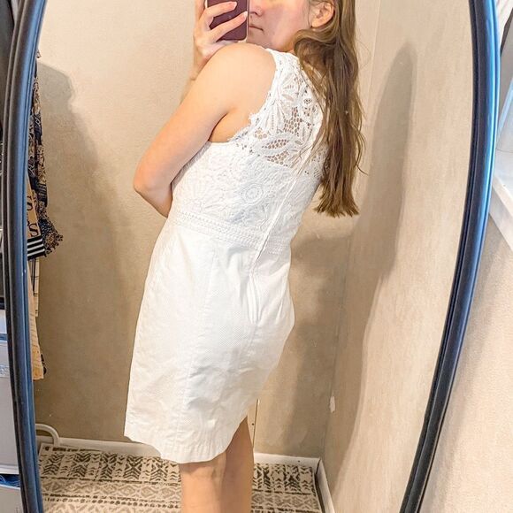 Lilly Pulitzer Sharice Stretch Stretch Shift Dress White - Picture 3 of 10